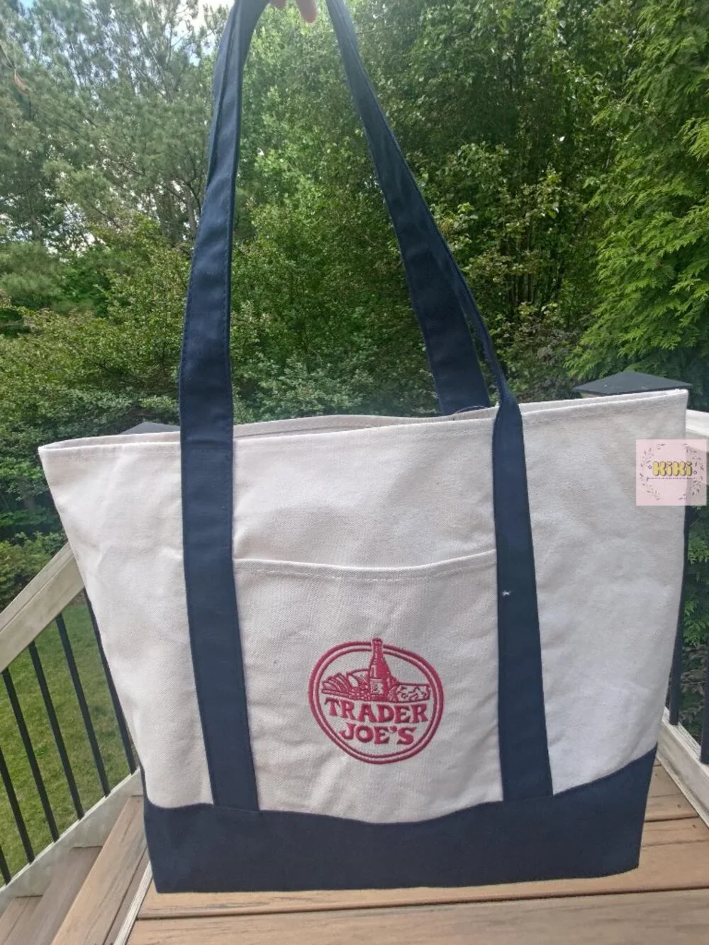 Trader Joe's Navy Canvas Tote Bag